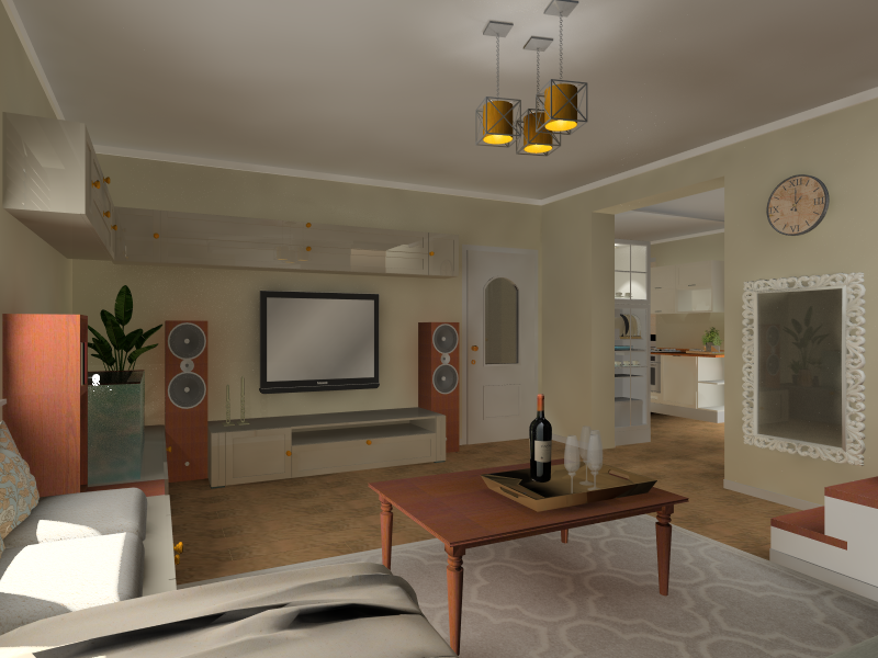 Diósd rusztikus nappali