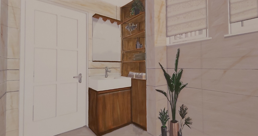 Rusztikus fürdőszoba