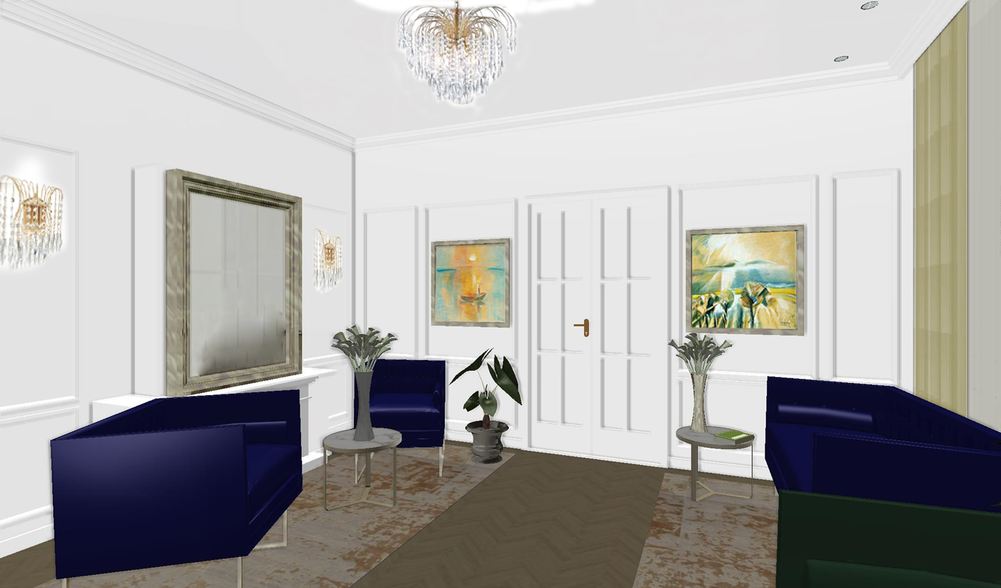 Nappali designer bútorokkal